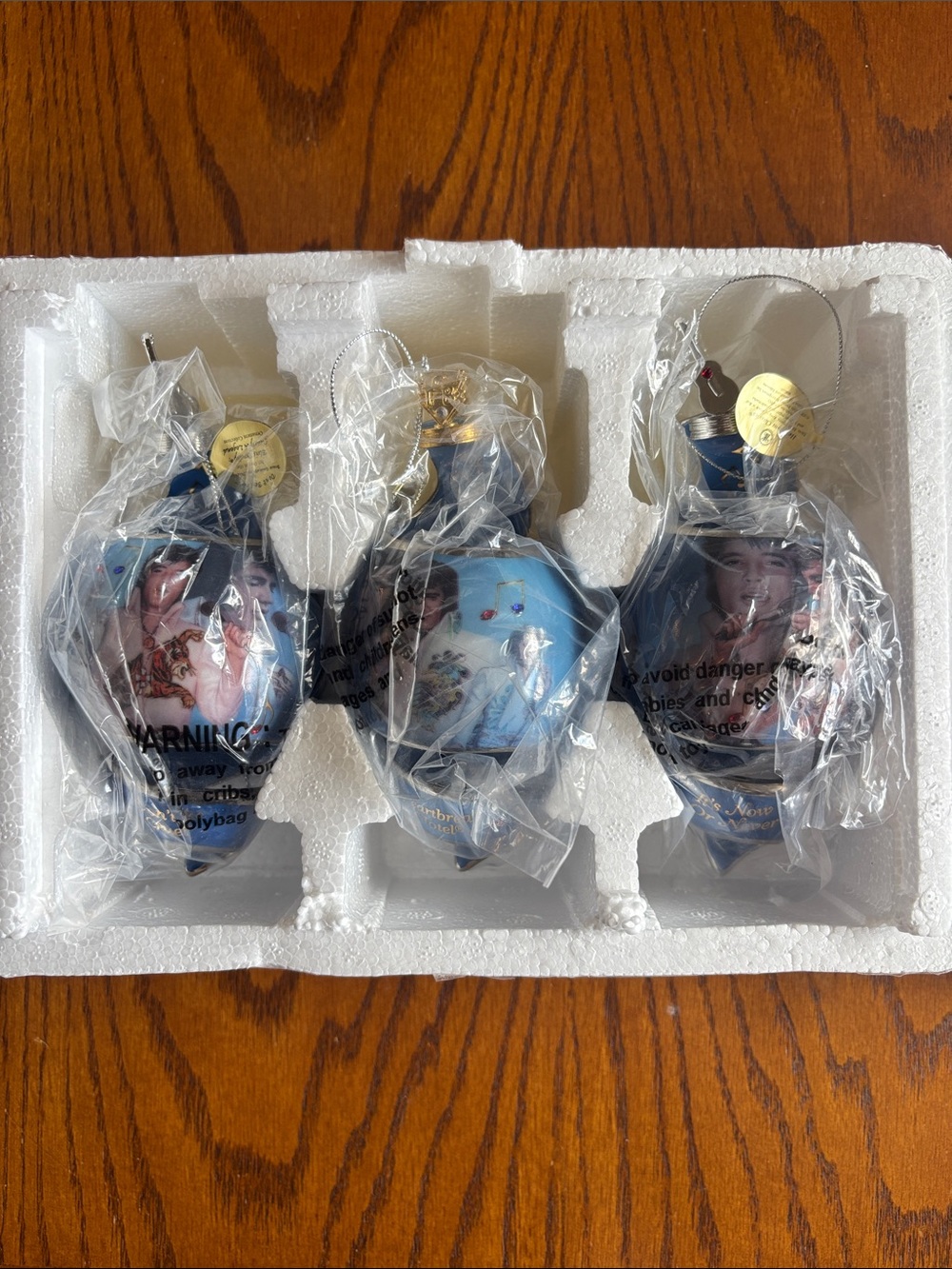 Elvis Presley Bradford Christmas Ornaments Clearly A Legend #1 Set Of 3